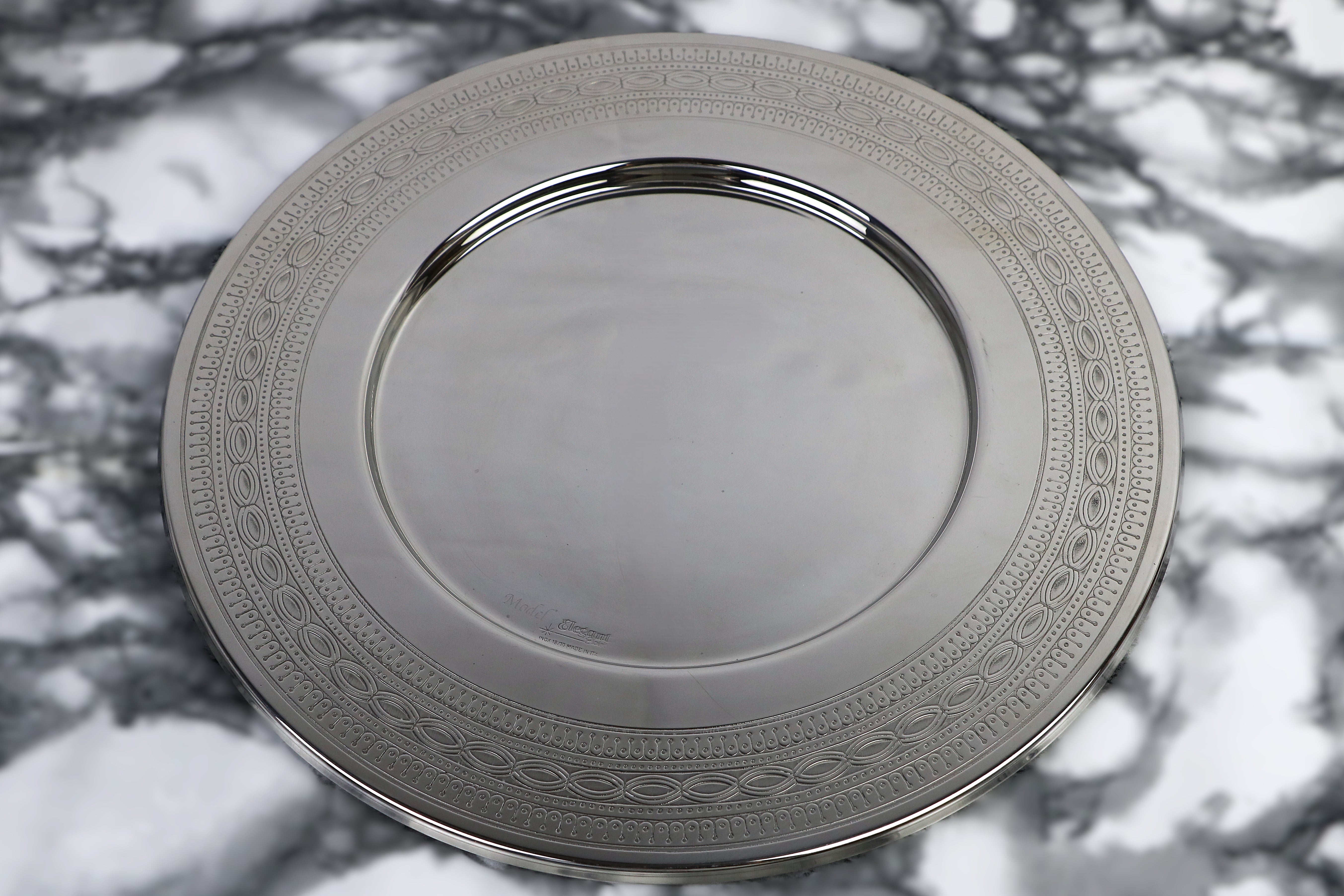 Italian serving Silver tray 30cm