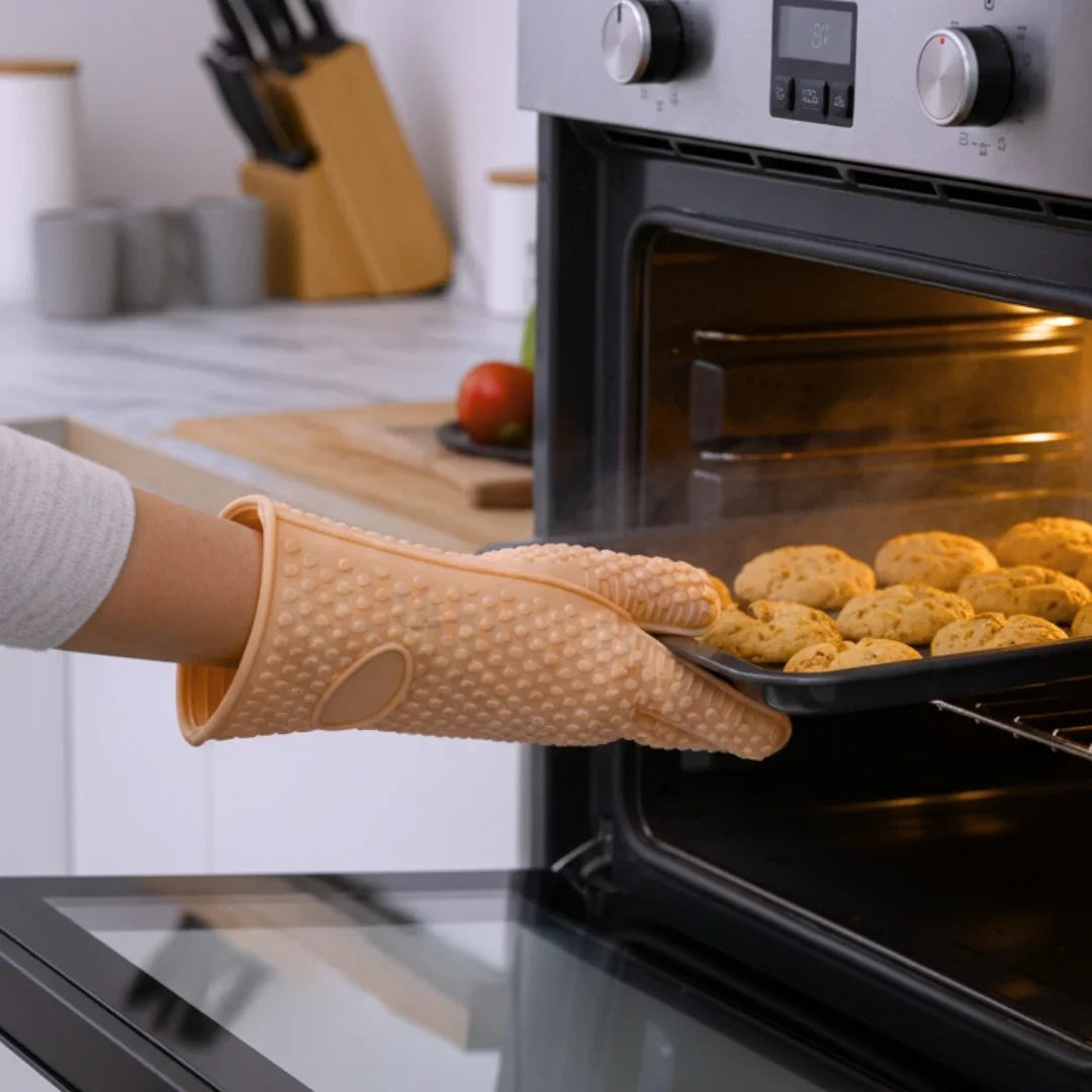 Pair of  Heat-Resistant Silicone Gloves