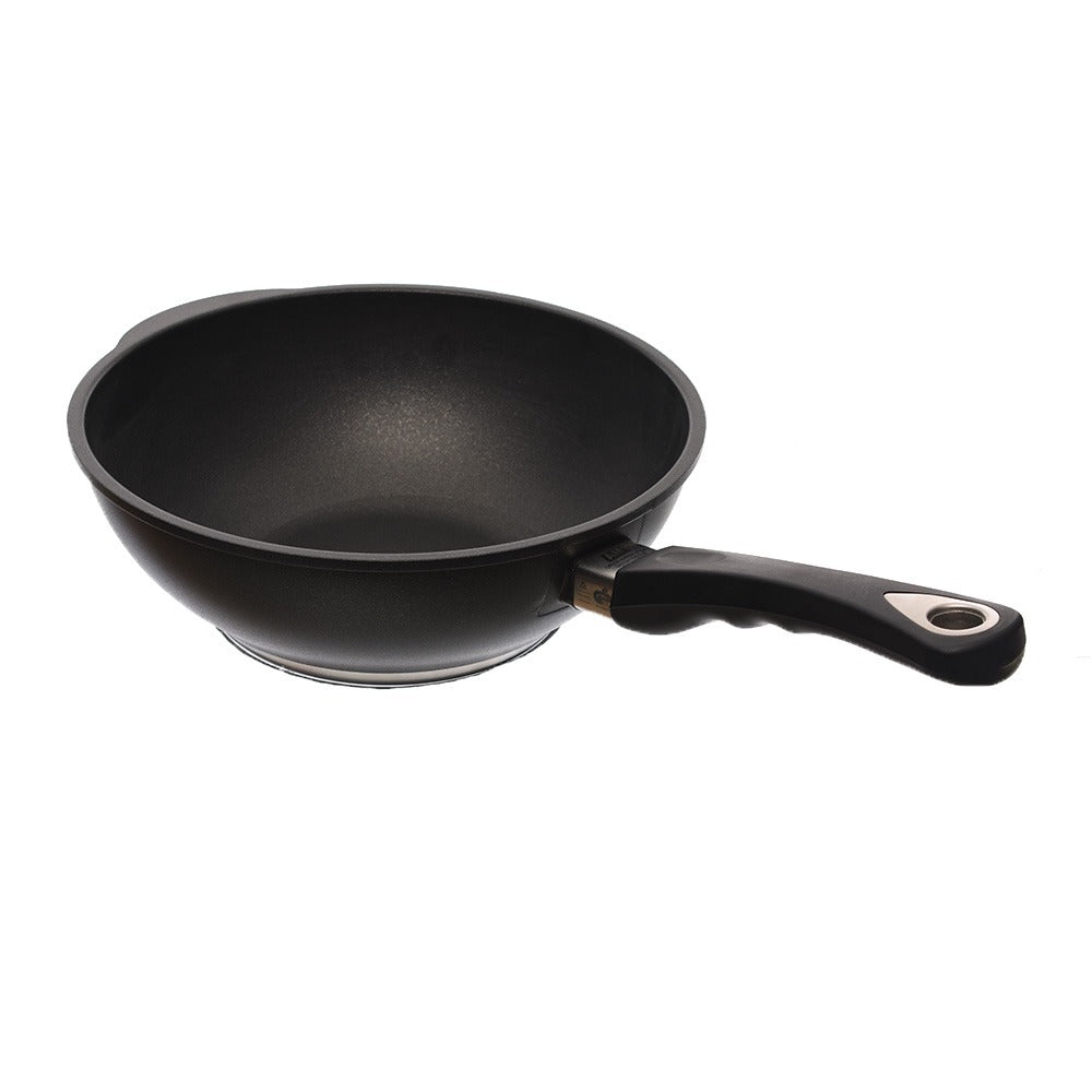 Wok pan 28 cm height 11 cm, with hand