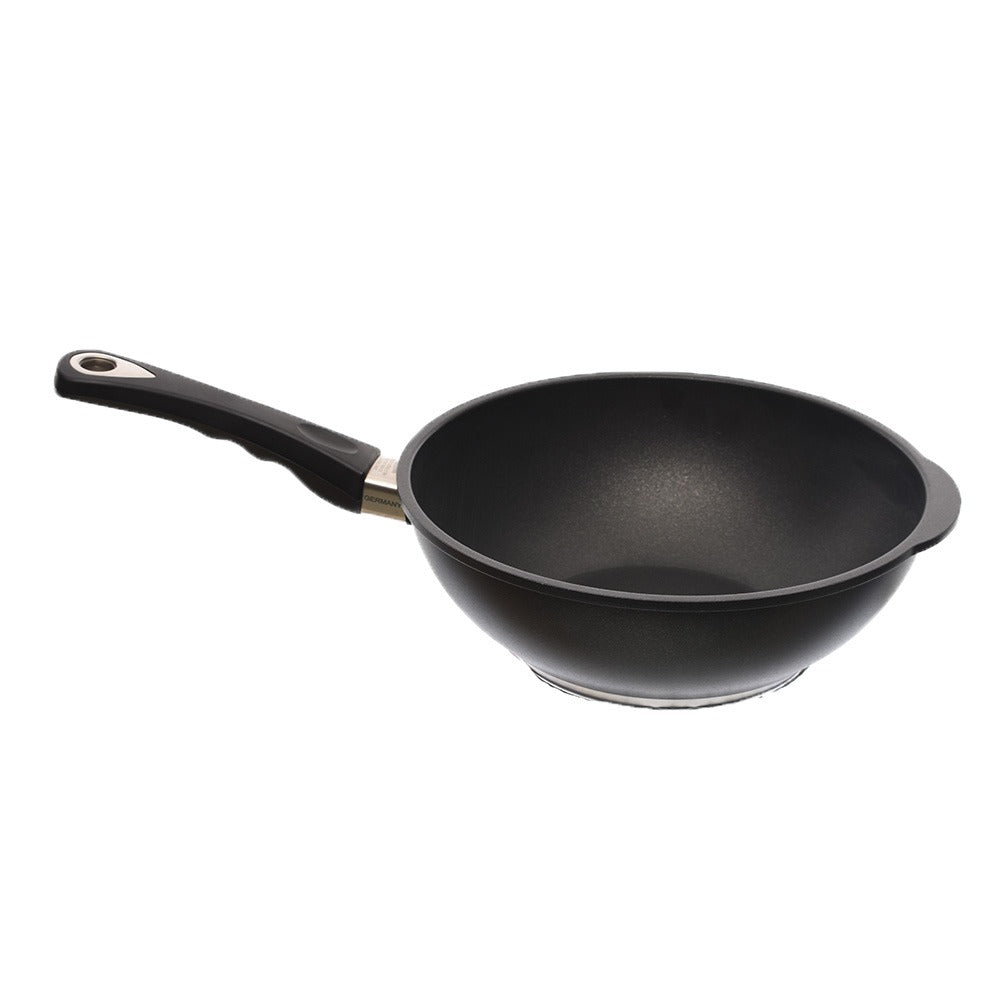 Wok pan 28 cm height 11 cm, with hand