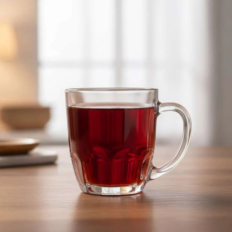 City Glass Rocket 6-Pcs Glass Mugs – 200ml Transparent