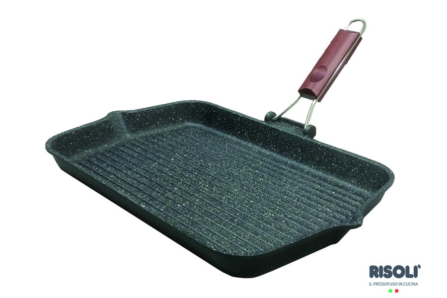 XL Granito griddle with wooden handle