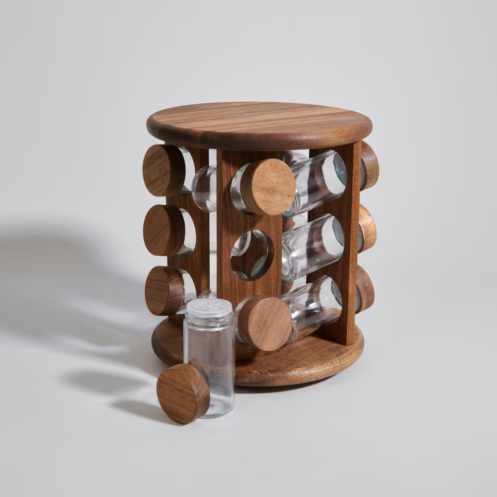 12-Piece Wooden Spice Set