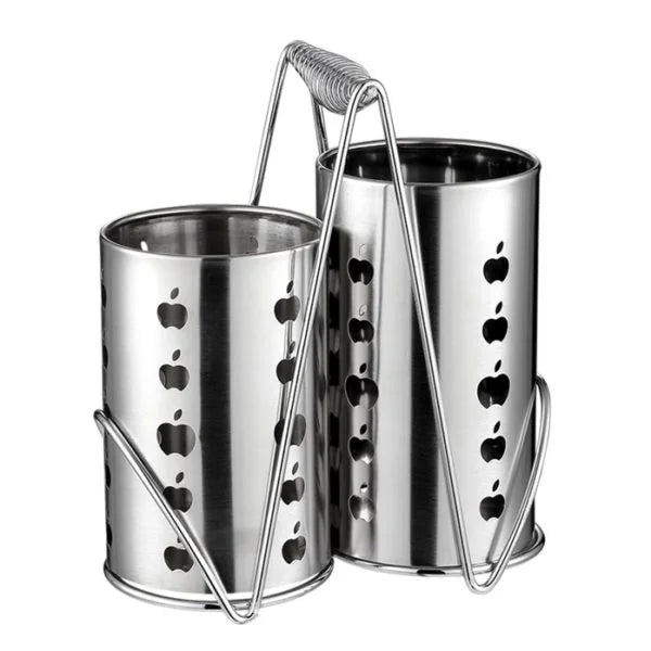 2-in-1 Stainless Steel Cutlery Drainer