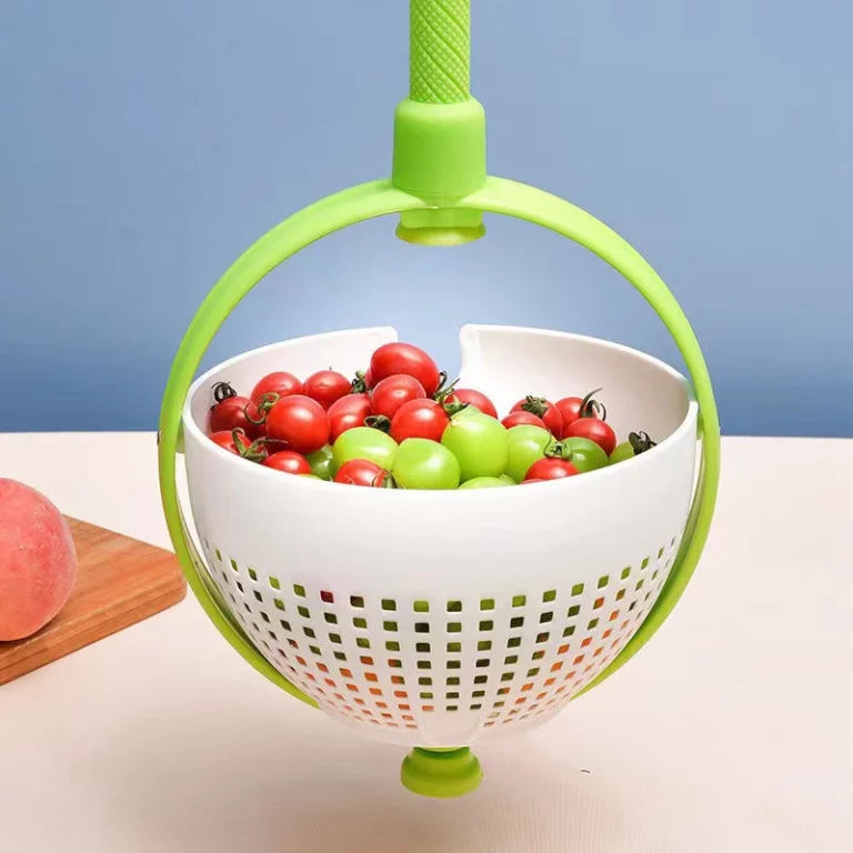 360° Rotating Vegetable & Fruit Strainer with Suction Base