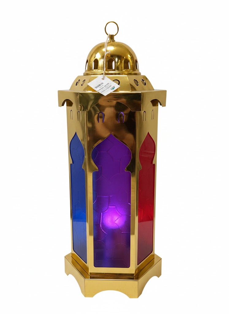 Jumbo Hexagonal Ramadan Lantern – Jerusalem Dome – 60 cm
