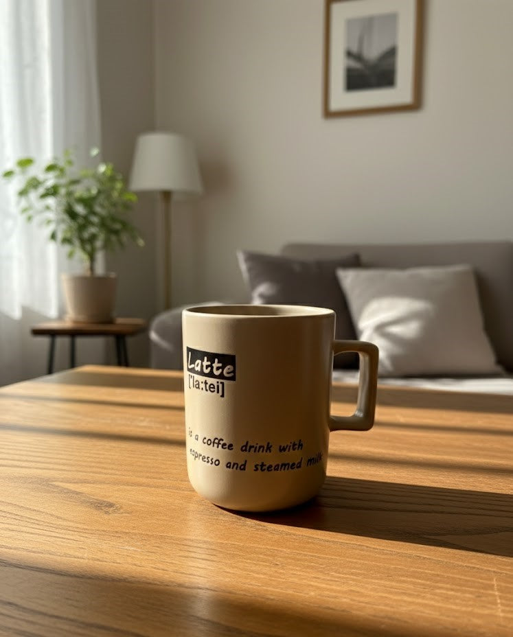 The Latte Definition Ceramic Mug